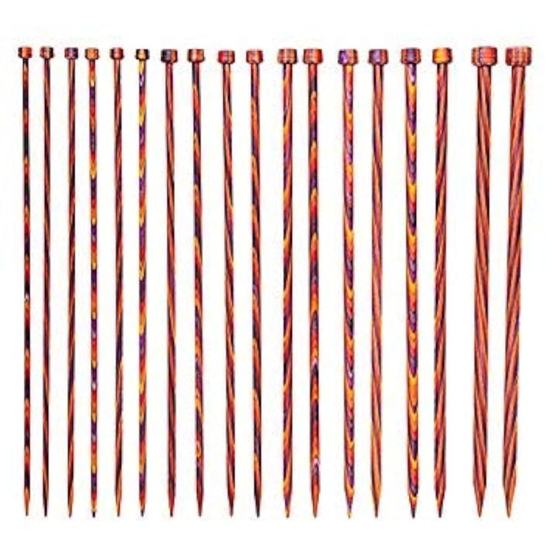 KnitPicks Knit Picks Straight Single Point Wood Knitting Needle Set US 4-11 (Radiant 10") - Image 1